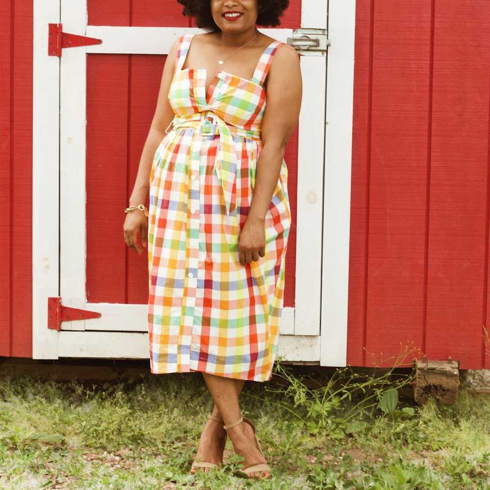 Christopher John Rogers Multi-color Plaid Dress